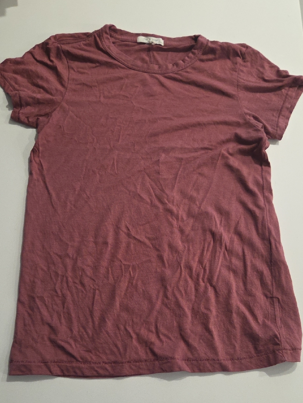 rag & bone Women's Short Sleeve Crew Tee in Dusty Rose
